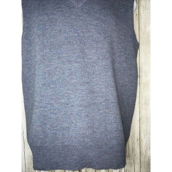 Robert Bruce Vintage Sleeveless V-Neck Blue/Purple Sweater Vest Men’s Size XL - Picture 4 of 12